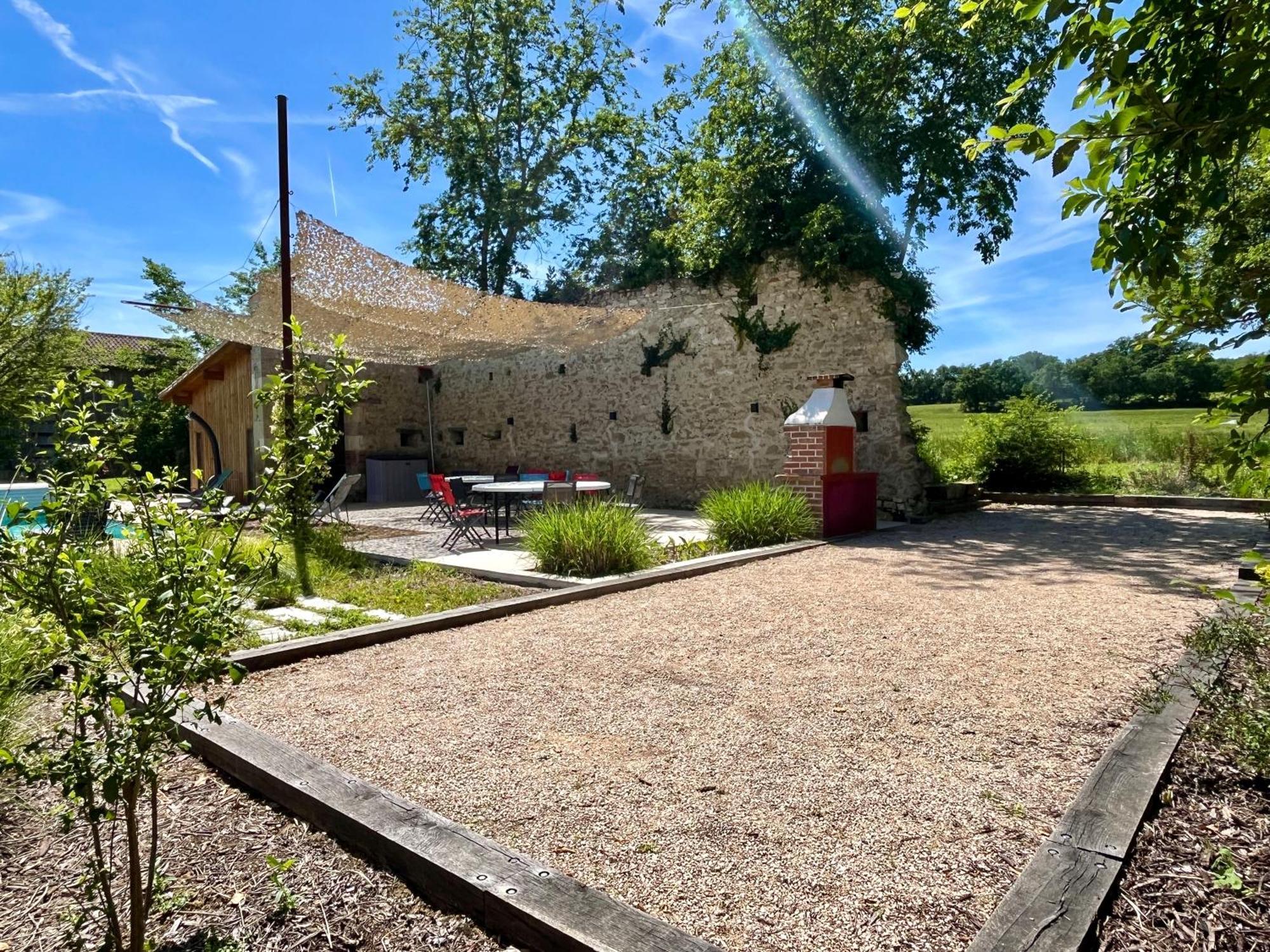 Gite Campagne Famille 15 Pers Piscine Chauffee Jeux Enfants Petanque Saint-Sauvy Exterior foto